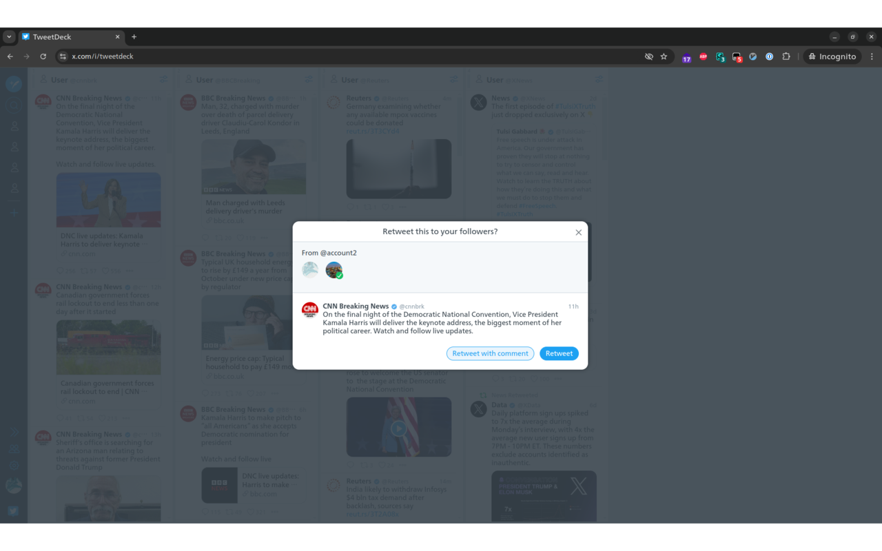 TweetDeck Account Shortcuts chrome谷歌浏览器插件_扩展第3张截图