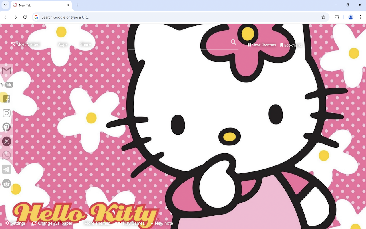 Hello Kitty Wallpaper New Tab chrome谷歌浏览器插件_扩展第3张截图