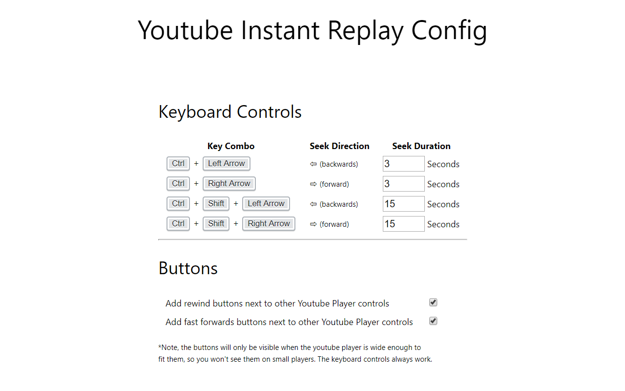 Controls for Youtube chrome谷歌浏览器插件_扩展第2张截图