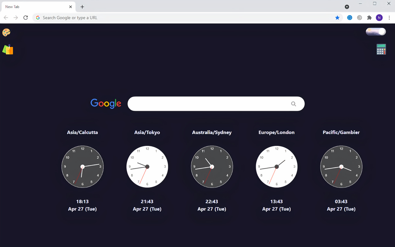 World Clock with Sticky Notes & Calculator chrome谷歌浏览器插件_扩展第2张截图