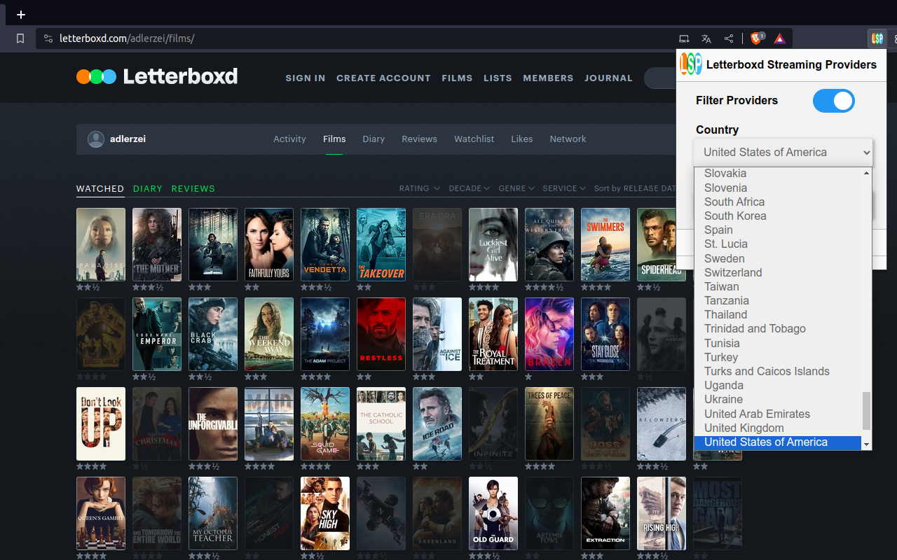 Letterboxd Streaming Providers chrome谷歌浏览器插件_扩展第3张截图