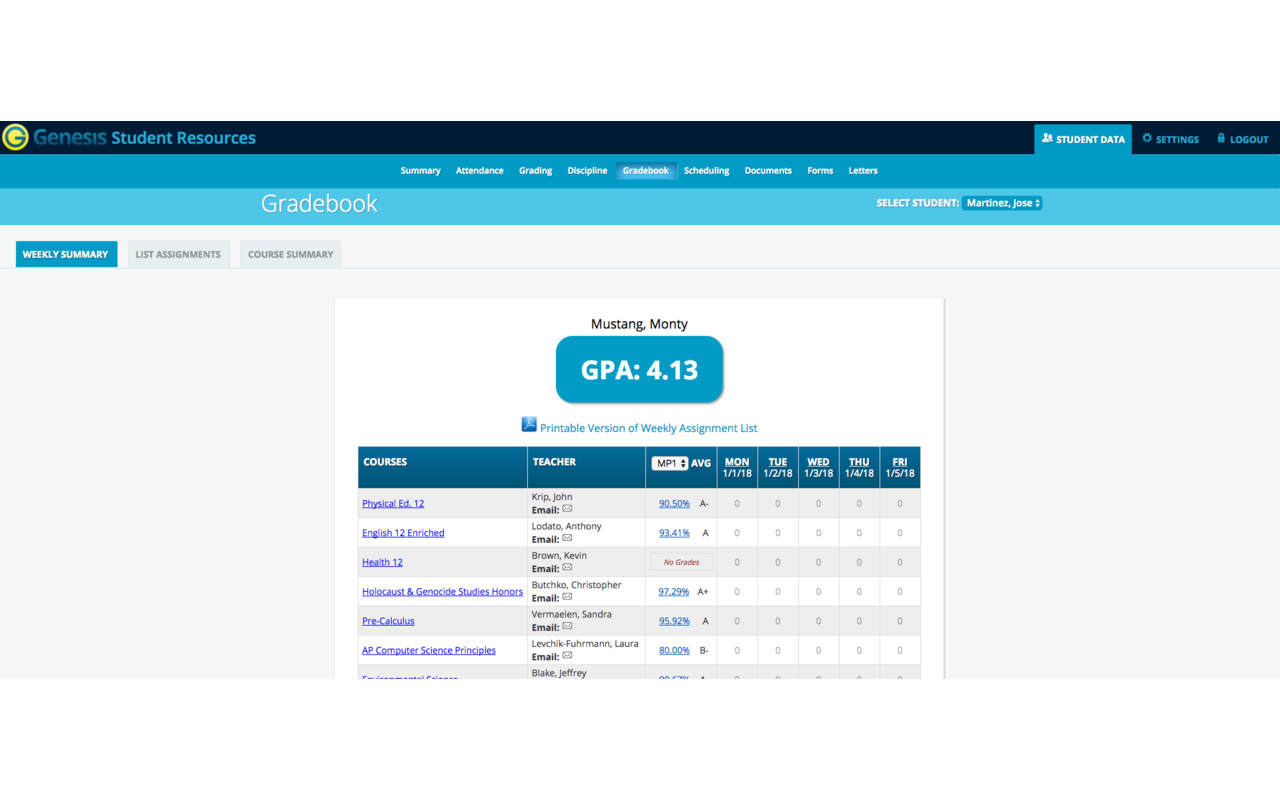 Montville GPA Calculator chrome谷歌浏览器插件_扩展第1张截图