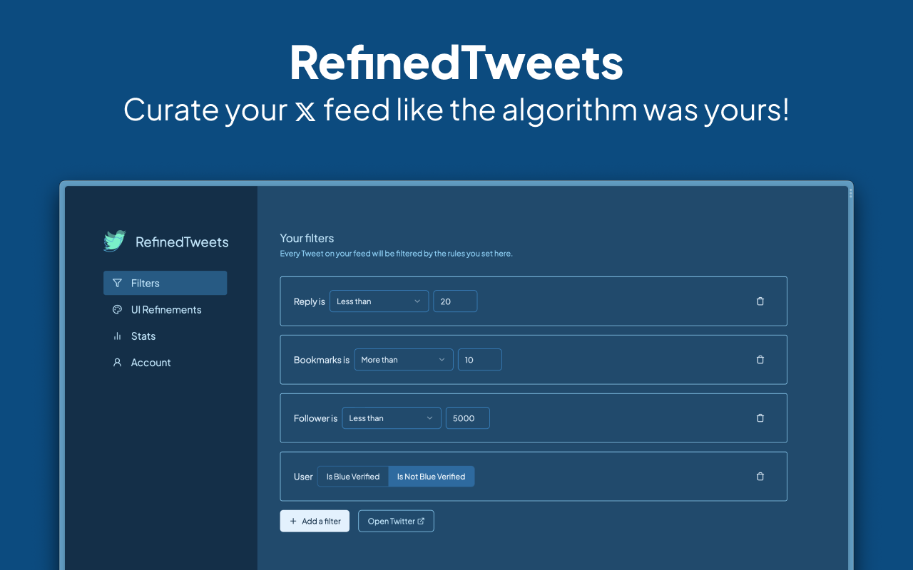 RefinedTweets chrome谷歌浏览器插件_扩展第4张截图
