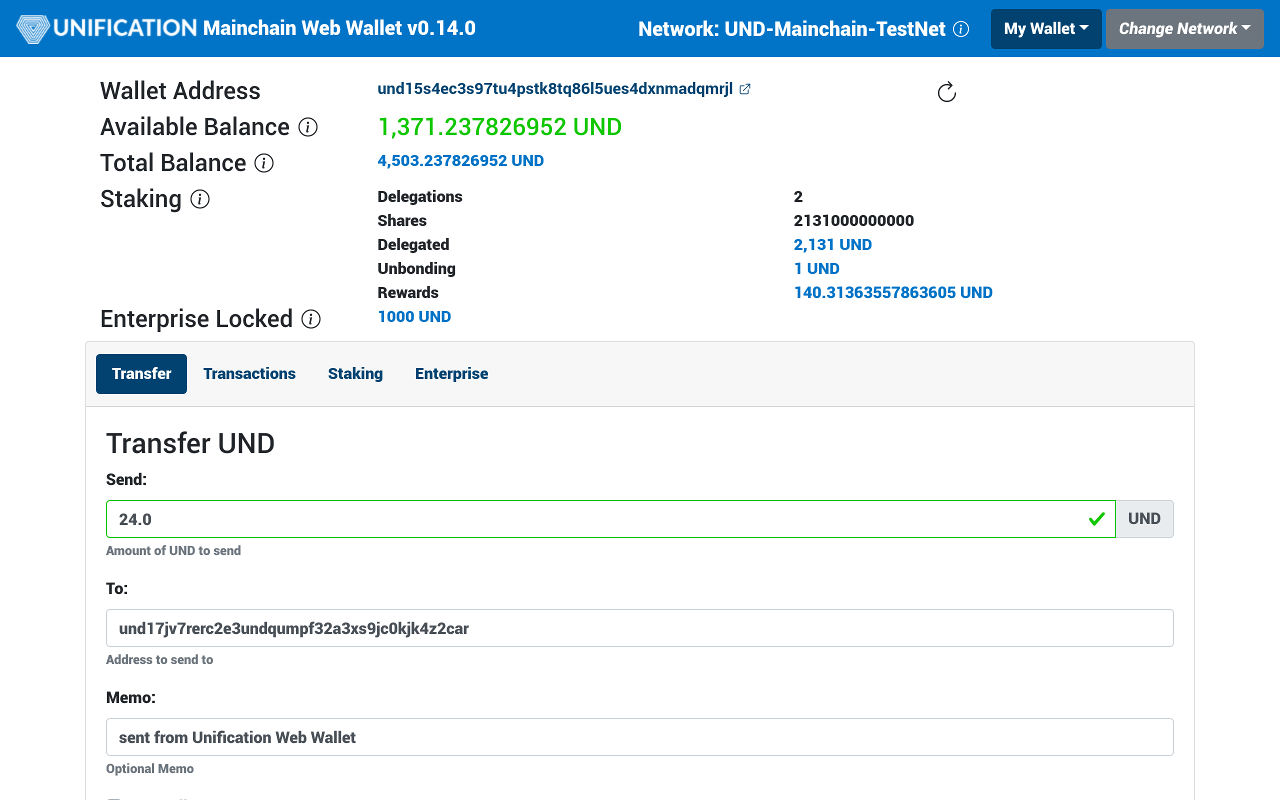 Unification Web Wallet chrome谷歌浏览器插件_扩展第4张截图
