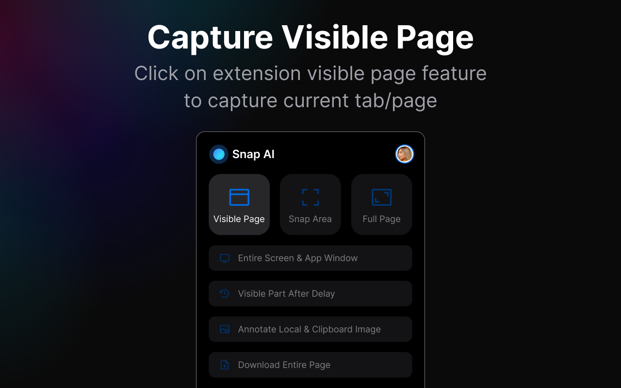 Snap AI - Screen Capture chrome谷歌浏览器插件_扩展第1张截图