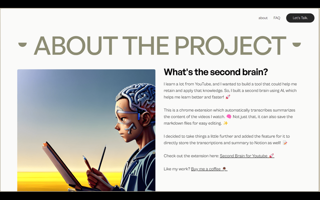 Second brain for Youtube chrome谷歌浏览器插件_扩展第1张截图