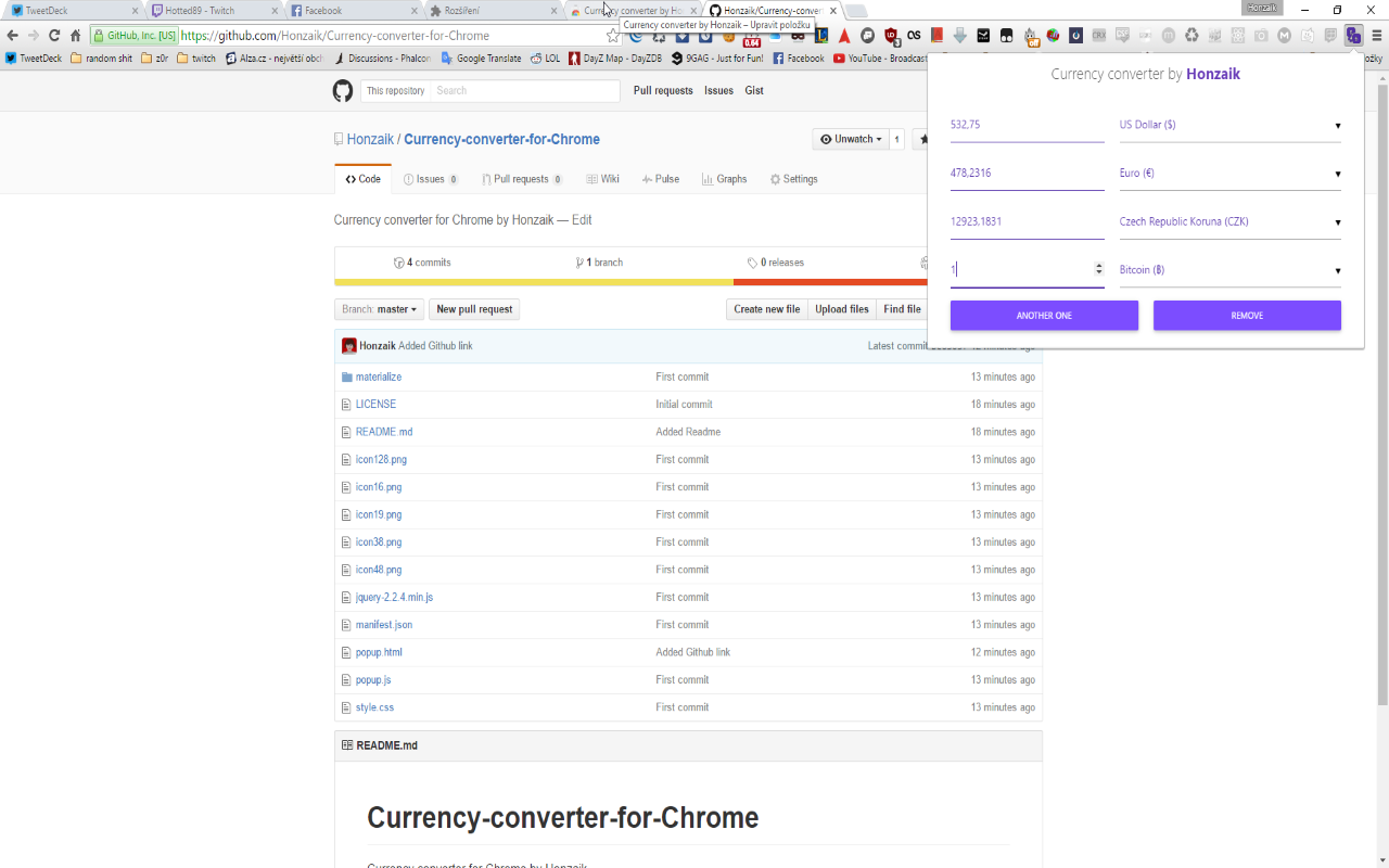Currency converter by Honzaik chrome谷歌浏览器插件_扩展第2张截图