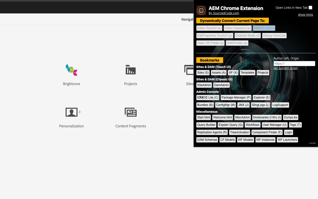 AEM Chrome Extension - SourcedCode chrome谷歌浏览器插件_扩展第2张截图