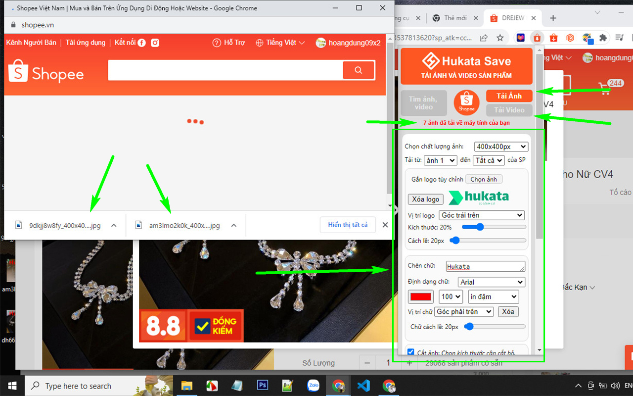 Tự động download tải ảnh video trên shopee chrome谷歌浏览器插件_扩展第1张截图