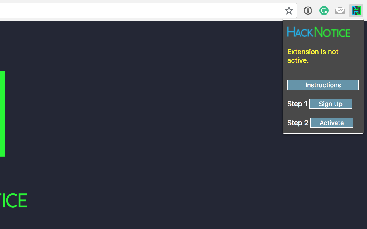 HackNotice Chrome Extension chrome谷歌浏览器插件_扩展第2张截图