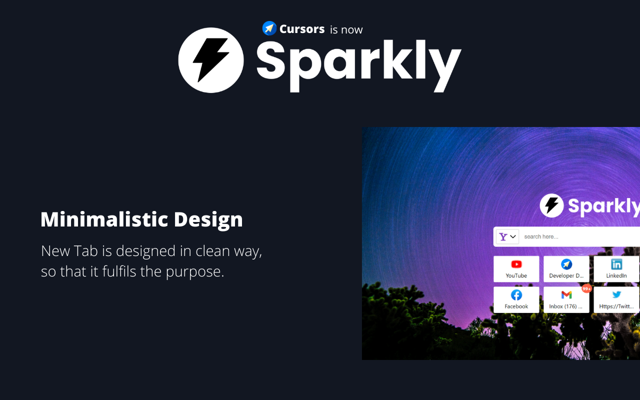 Sparkly: New Tab, Tab Manager, Bookmarks chrome谷歌浏览器插件_扩展第1张截图
