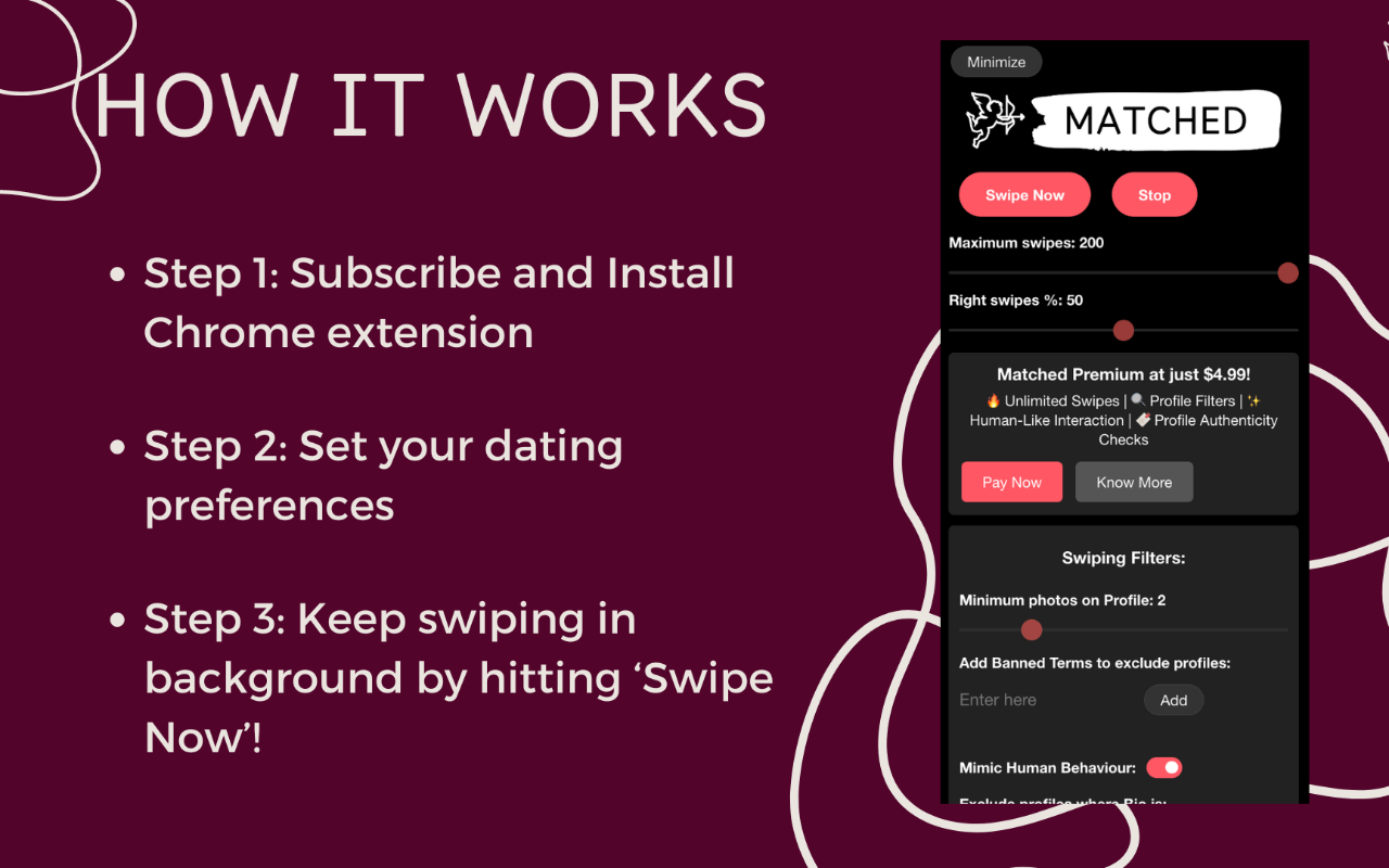 Matched: Auto-swiper for Tinder chrome谷歌浏览器插件_扩展第1张截图
