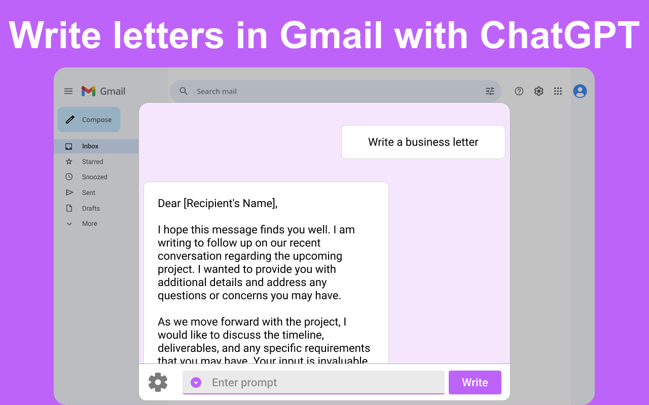 Chat GPT for Gmail chrome谷歌浏览器插件_扩展第1张截图