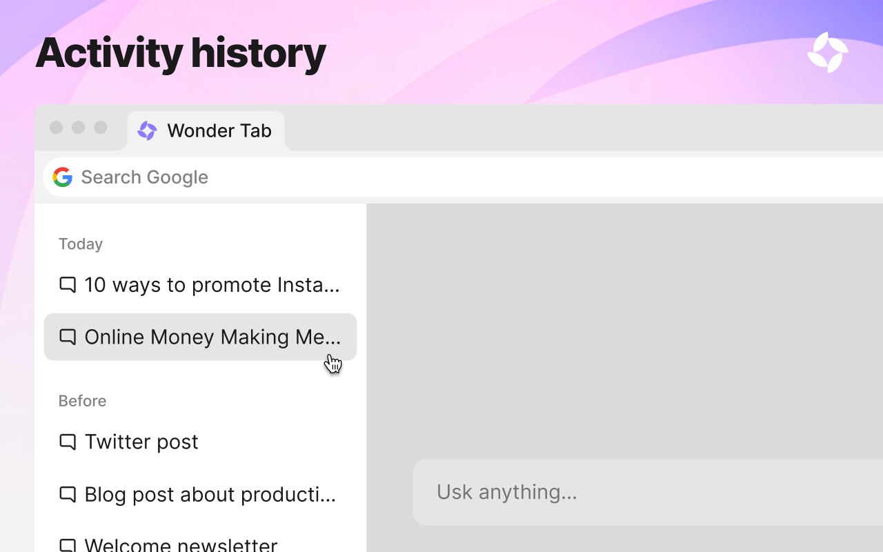 Wonder Tab - Smarter New Tab with Calendar, Bookmarks & ChatGPT chrome谷歌浏览器插件_扩展第5张截图