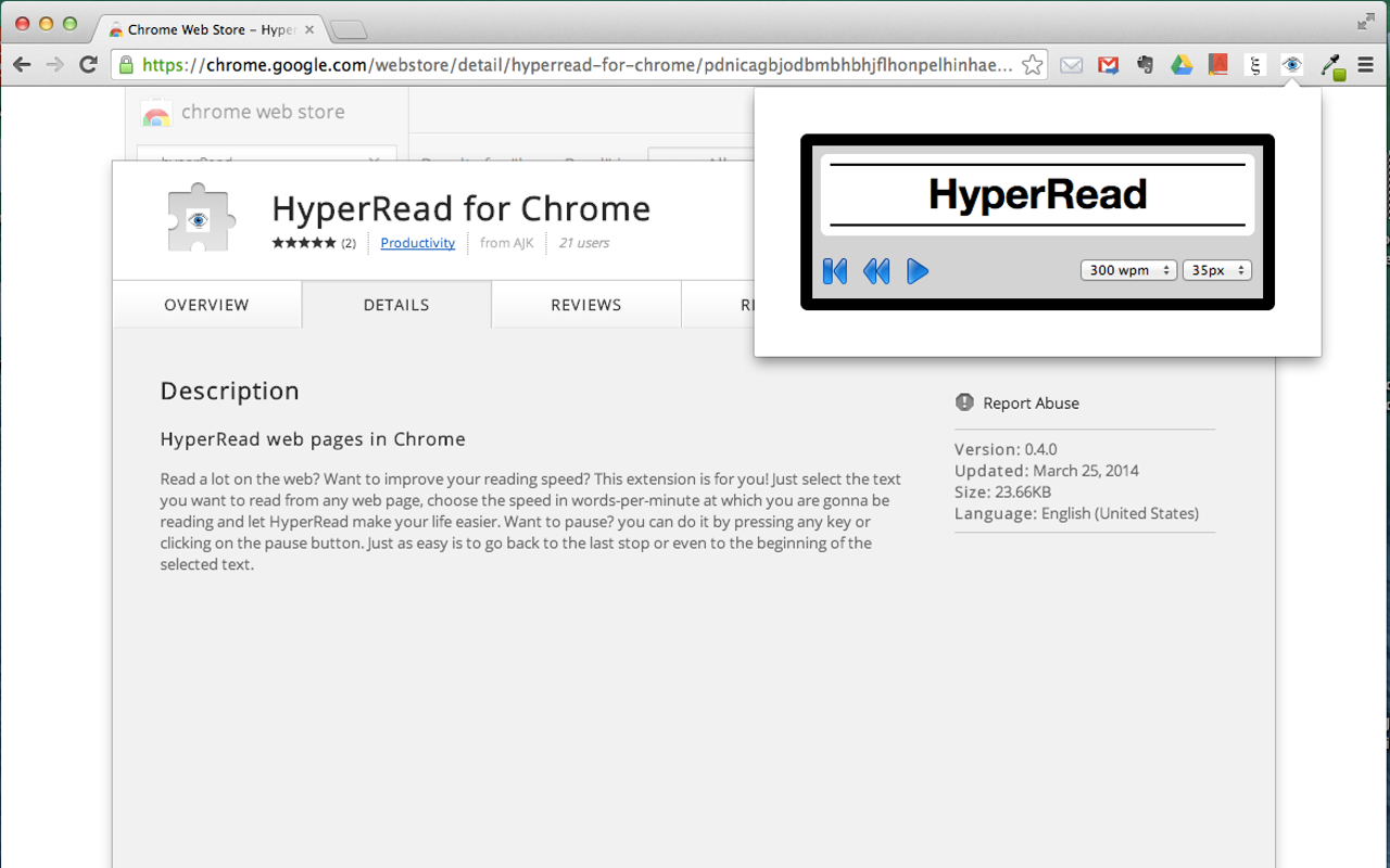 HyperRead for Chrome chrome谷歌浏览器插件_扩展第1张截图