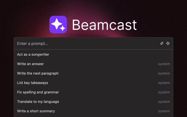 Beamcast chrome谷歌浏览器插件_扩展第1张截图