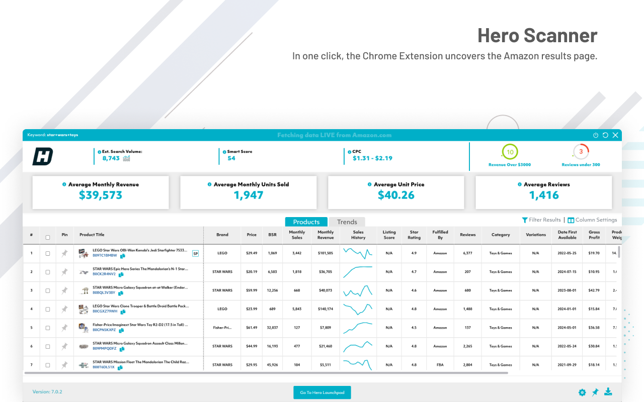 Hero Launchpad - Product Scanner chrome谷歌浏览器插件_扩展第3张截图