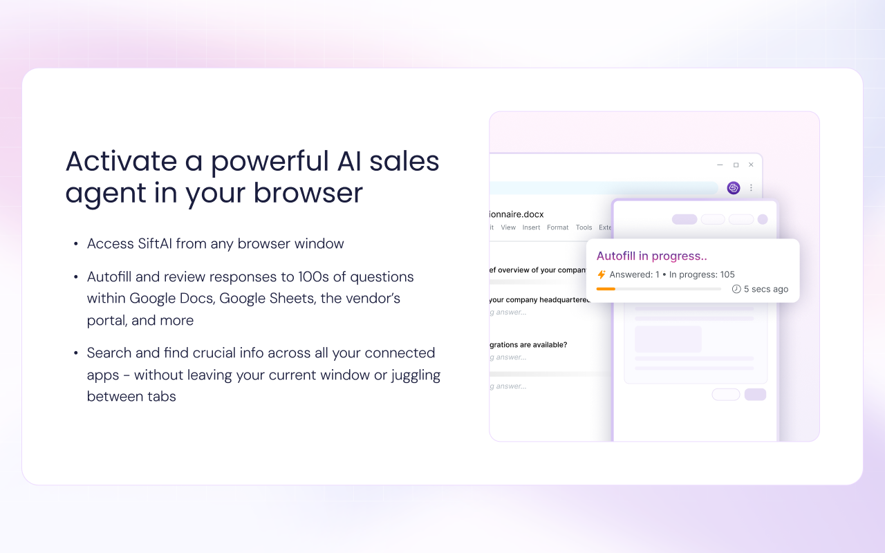 SiftHub: AI Sales Engineer chrome谷歌浏览器插件_扩展第1张截图