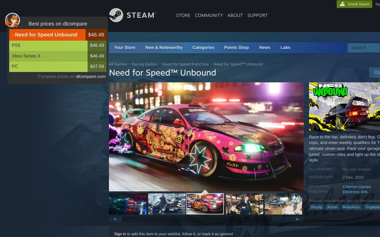 dLcompare - The gamer's price comparison tool chrome谷歌浏览器插件_扩展第1张截图