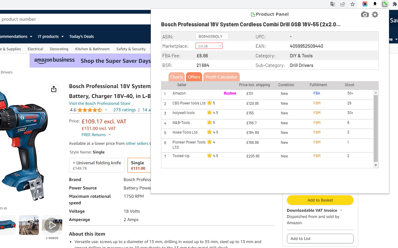 ProductPanel - Amazon BSR History & Analytics chrome谷歌浏览器插件_扩展第1张截图