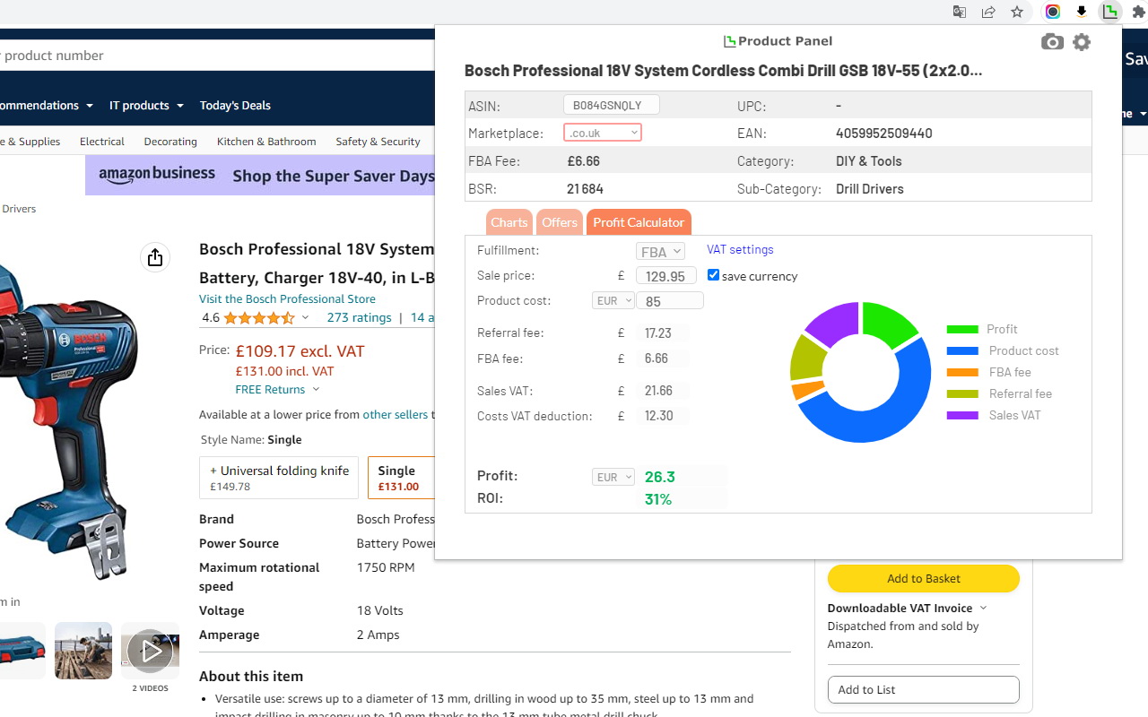 ProductPanel - Amazon BSR History & Analytics chrome谷歌浏览器插件_扩展第4张截图