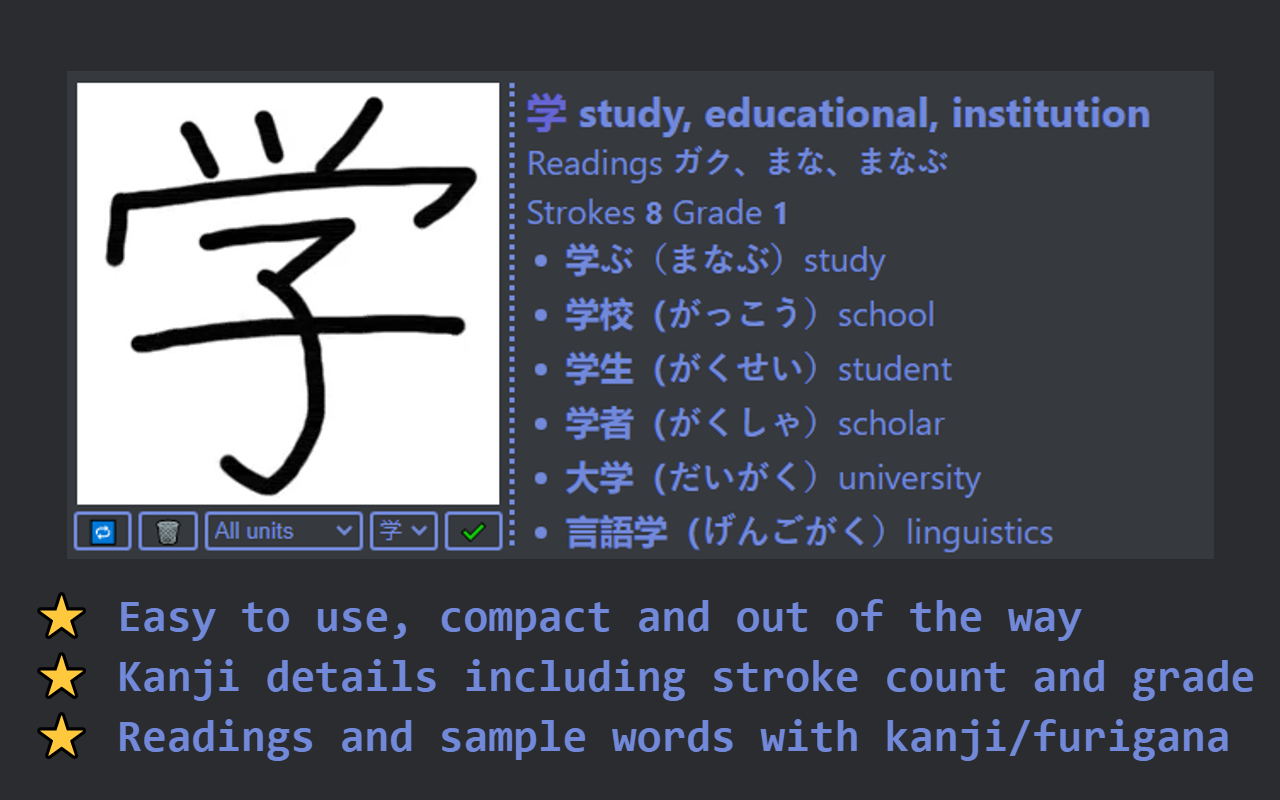 KanjiThing chrome谷歌浏览器插件_扩展第1张截图