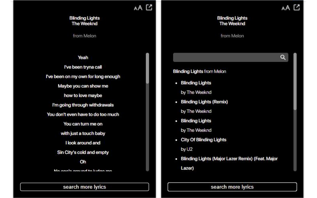 Lyrics for YouTube Music chrome谷歌浏览器插件_扩展第4张截图