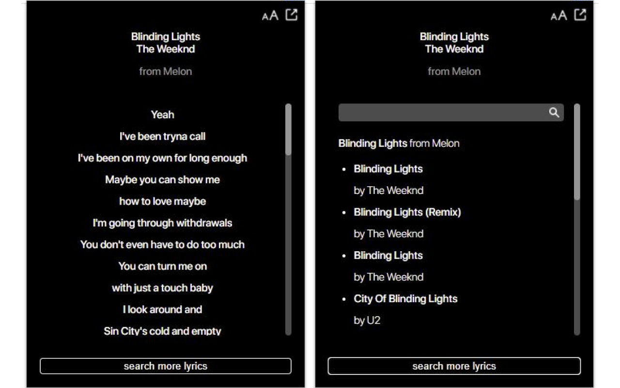 Lyrics for YouTube Music chrome谷歌浏览器插件_扩展第5张截图