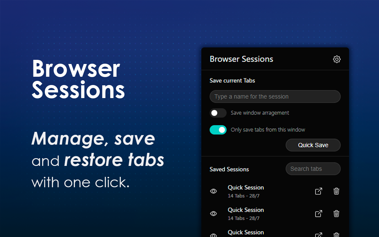 Browser Sessions chrome谷歌浏览器插件_扩展第2张截图