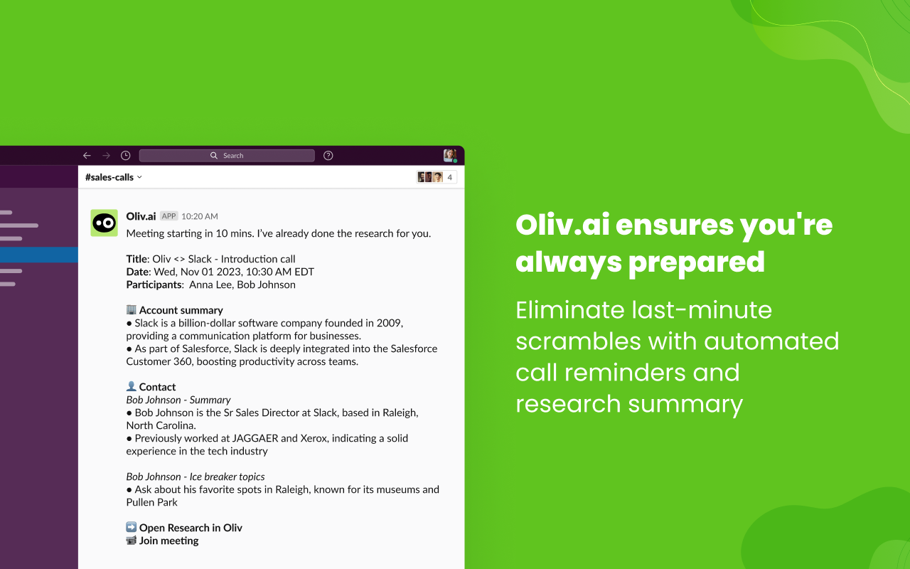 Oliv.AI - Your AI Sales Copilot chrome谷歌浏览器插件_扩展第1张截图