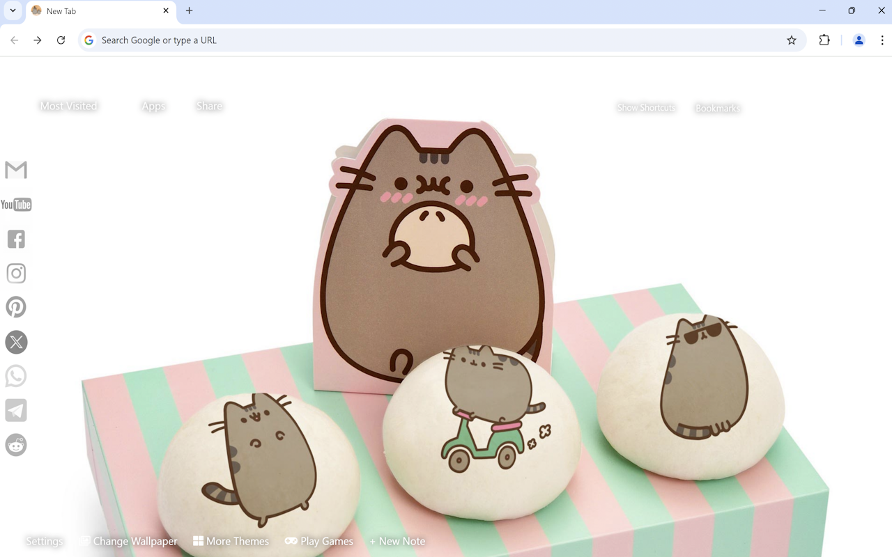 Pusheen Wallpaper New Tab chrome谷歌浏览器插件_扩展第1张截图