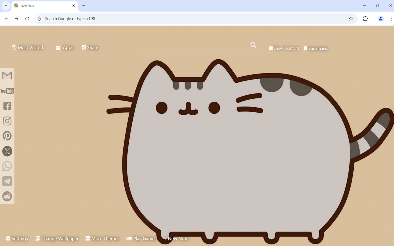 Pusheen Wallpaper New Tab chrome谷歌浏览器插件_扩展第3张截图