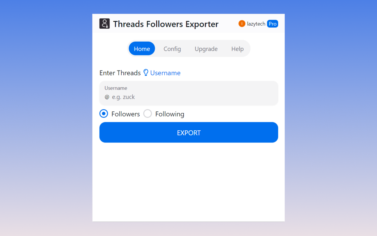 Threads粉丝导出器 chrome谷歌浏览器插件_扩展第1张截图