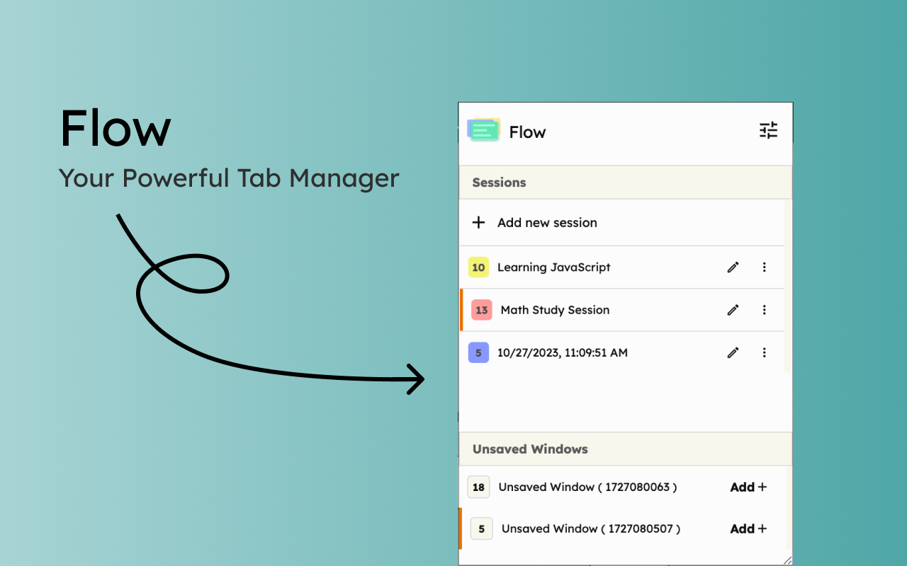 Flow - Tab Manager chrome谷歌浏览器插件_扩展第2张截图