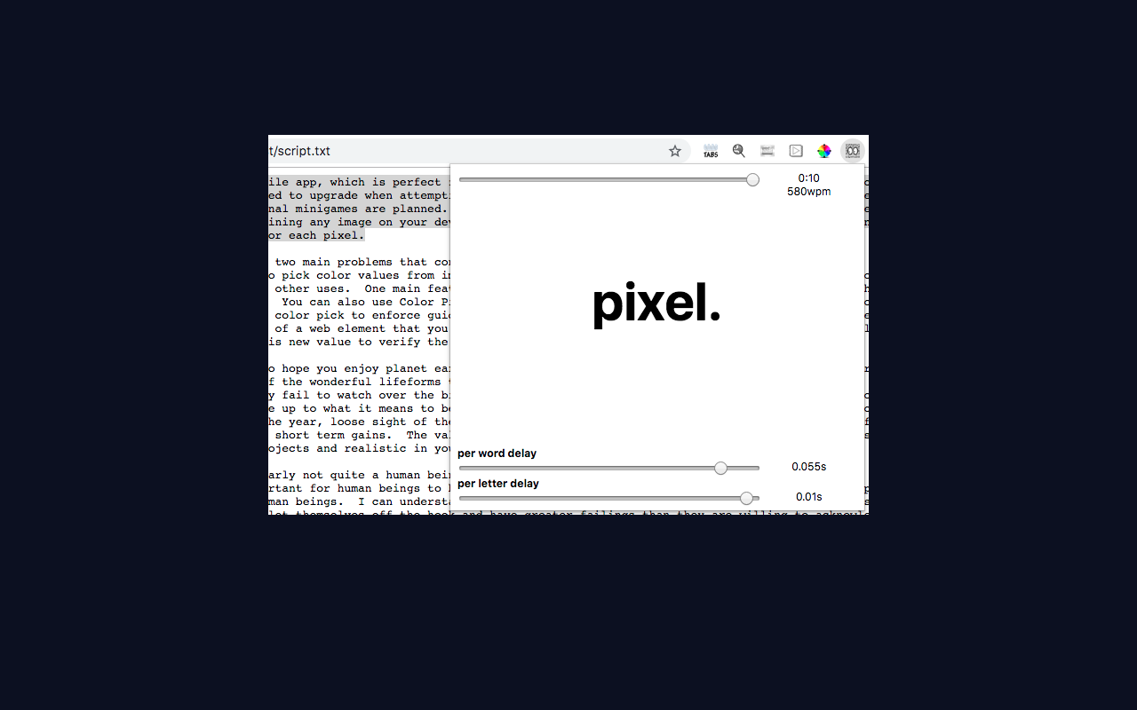 Serial Speed Reader chrome谷歌浏览器插件_扩展第1张截图