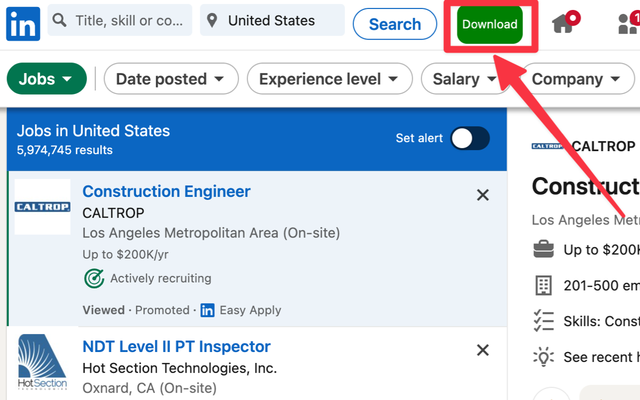 Job Scraper for LinkedIn™ chrome谷歌浏览器插件_扩展第3张截图