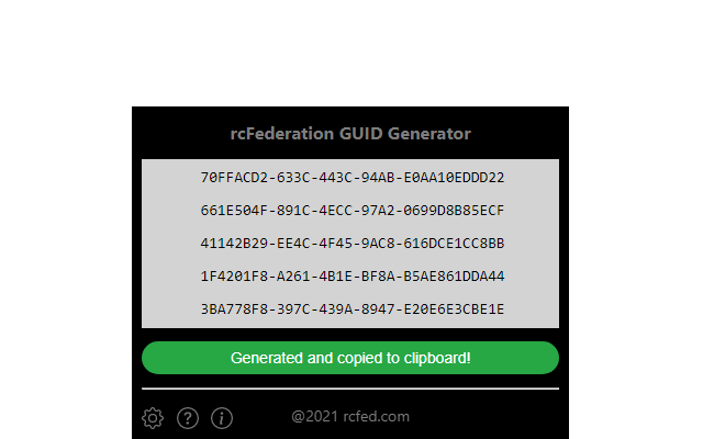GUID Generator chrome谷歌浏览器插件_扩展第1张截图