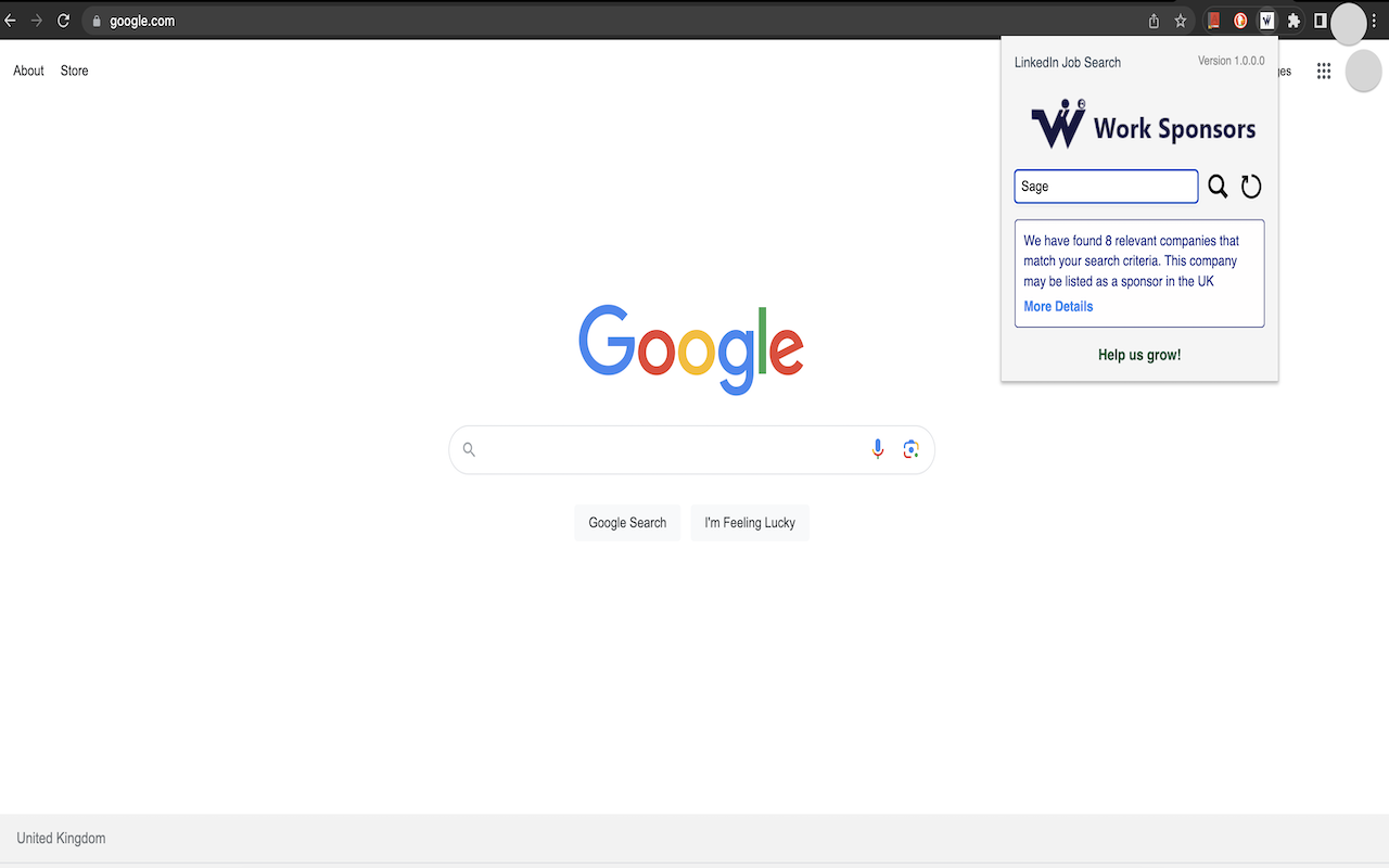 Work Sponsors: UK Visa Sponsor Checker chrome谷歌浏览器插件_扩展第3张截图