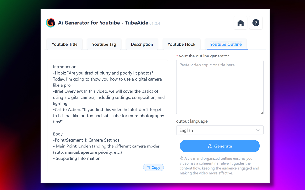 Free AI Tag Generator for Youtube - TubeAide chrome谷歌浏览器插件_扩展第4张截图