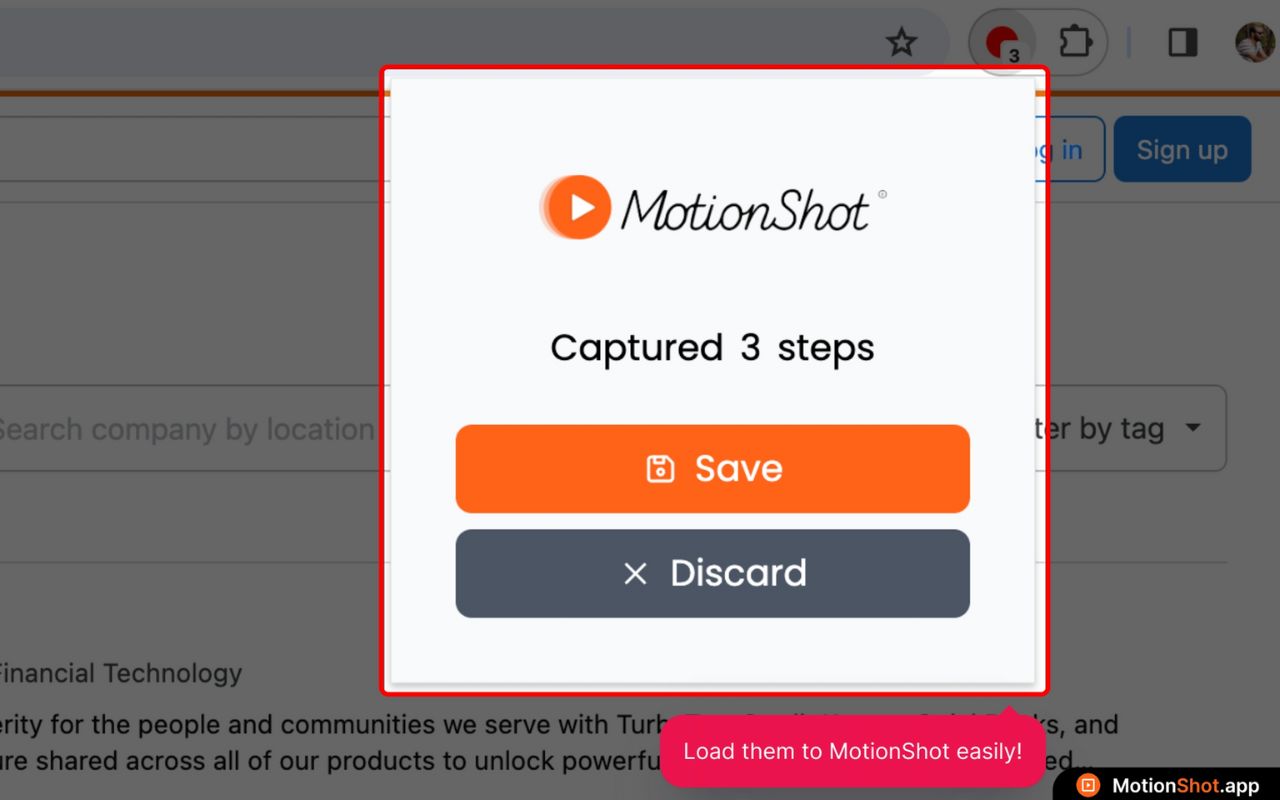 Motion Shot - Informative screen guides & tutorials! chrome谷歌浏览器插件_扩展第1张截图