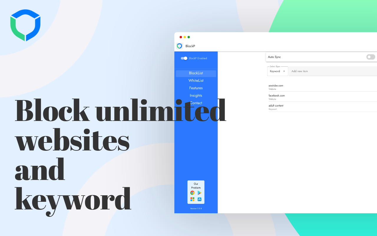 BlockP: AI Website, App & Porn Blocker chrome谷歌浏览器插件_扩展第3张截图