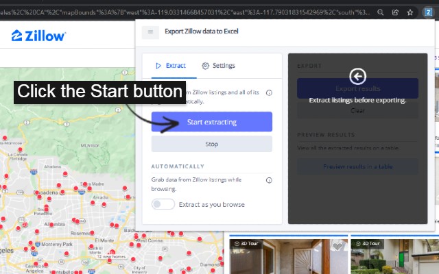 Export Zillow data to Excel chrome谷歌浏览器插件_扩展第3张截图