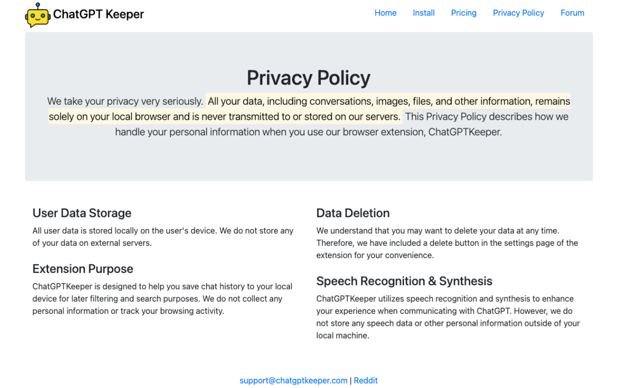 ChatGPT Keeper chrome谷歌浏览器插件_扩展第2张截图