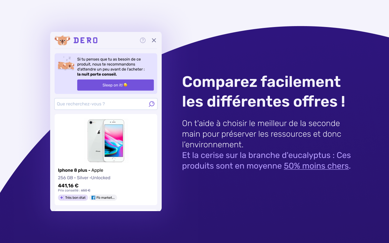 Dero - Buy Less Or Secondhand chrome谷歌浏览器插件_扩展第2张截图