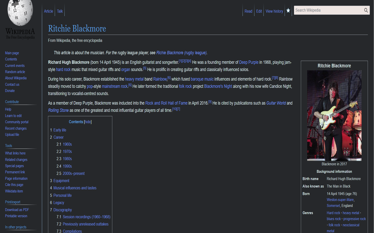 Darkipedia Dark Mode for Wikipedia chrome谷歌浏览器插件_扩展第1张截图