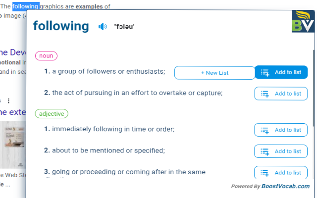 BoostVocab chrome谷歌浏览器插件_扩展第1张截图