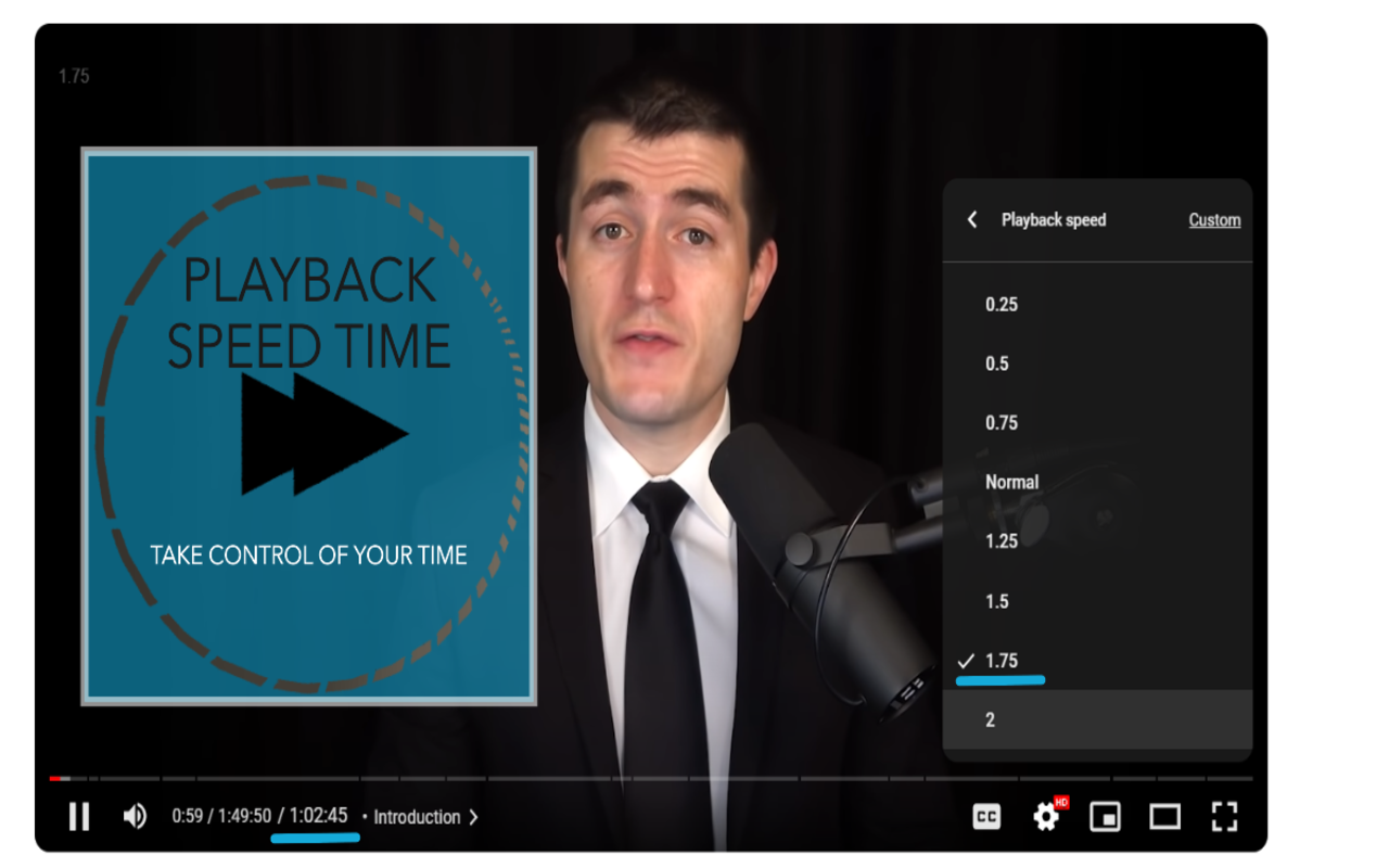 Playback Speed Time chrome谷歌浏览器插件_扩展第2张截图