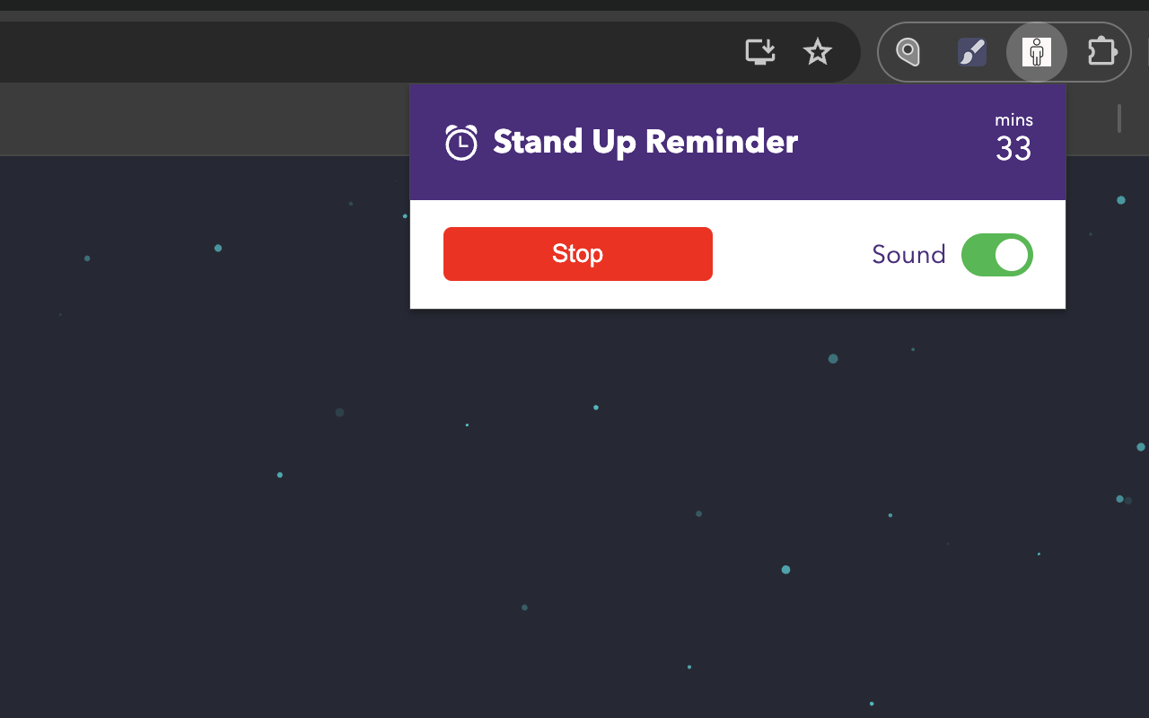 Stand Up Reminder chrome谷歌浏览器插件_扩展第1张截图