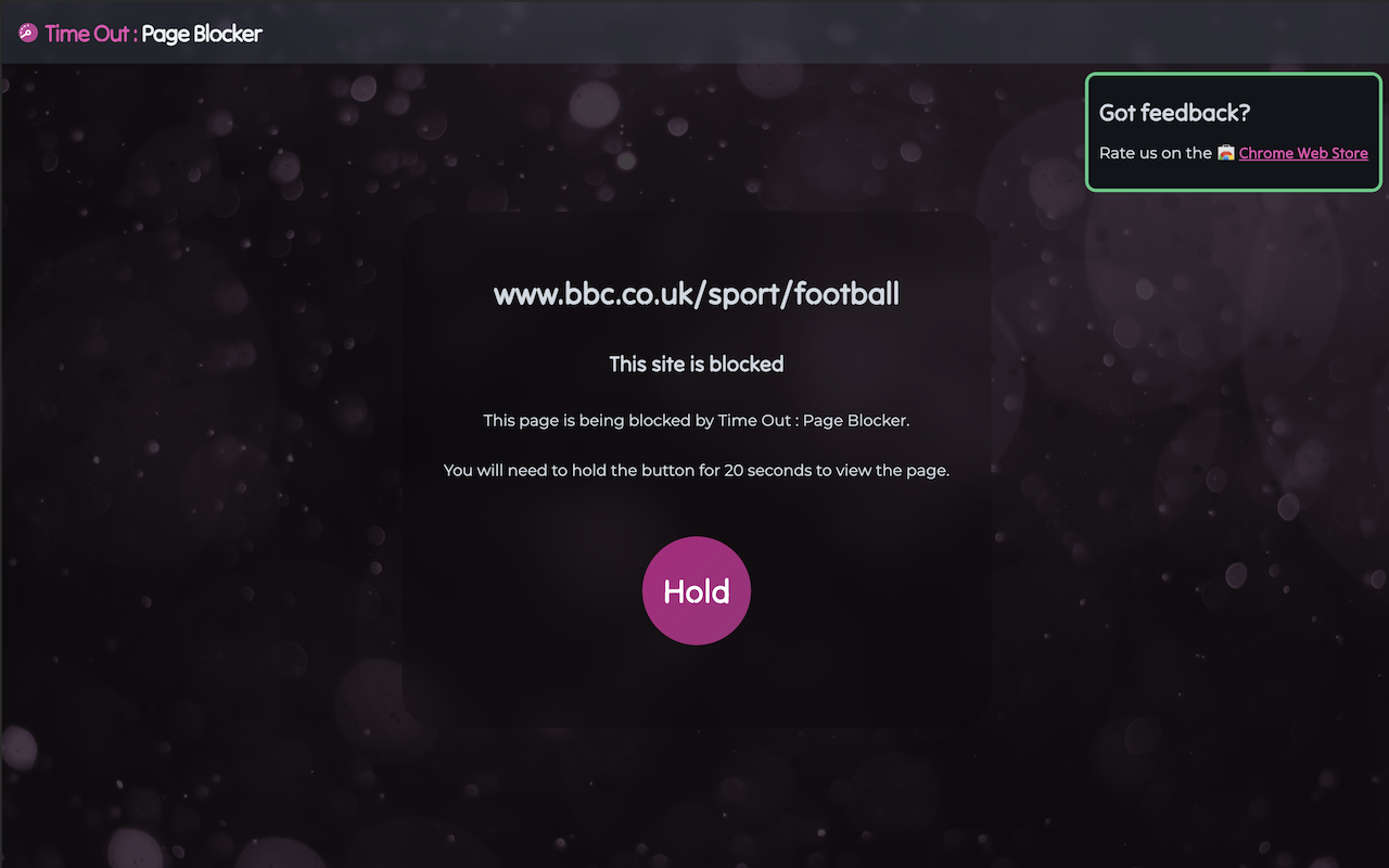 Time Out : Page Blocker chrome谷歌浏览器插件_扩展第1张截图