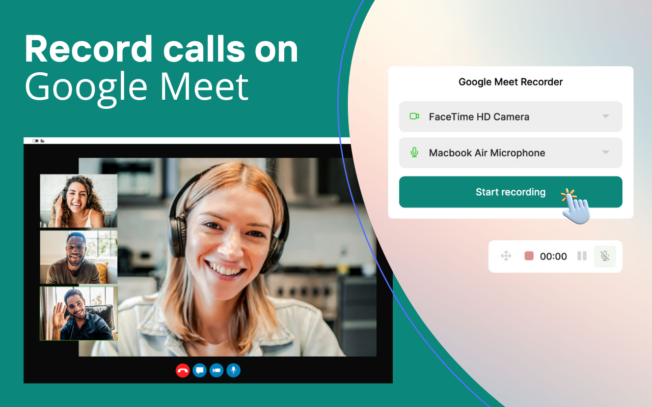 记录 Google Meet - Record Google Meet chrome谷歌浏览器插件_扩展第1张截图